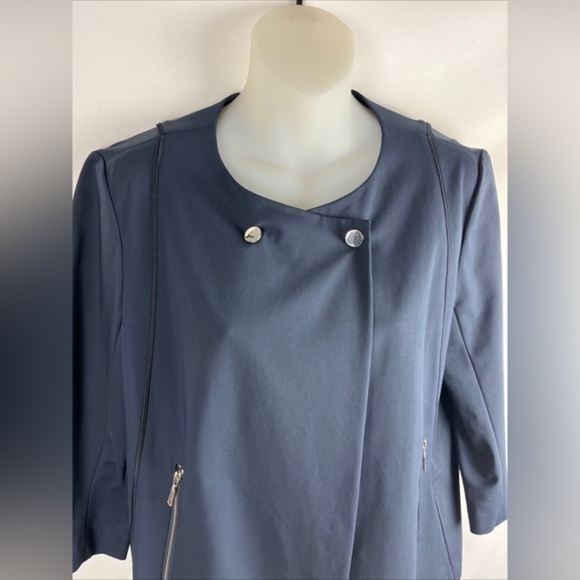 Lafayette 148 Dayle Double Breasted Snap Closure 3/4 Sleeve Tie Waist Jacket 8 - Picture 5 of 16